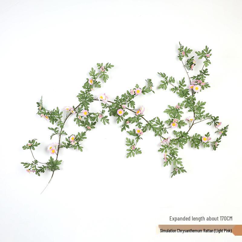 Искусственная розовая лоза для декора труб кондиционера и лестницы