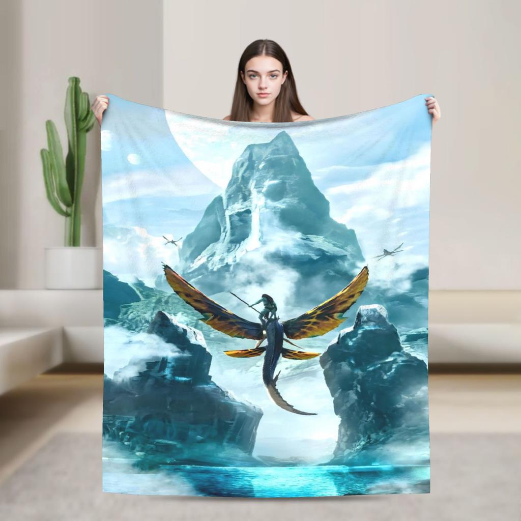 Cartoon Avatar Movie Blanket Fleece Summer Air Conditioning  Multi-function Lightweight Throw Blanket for Bed Car Quilt