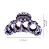 Vintage Shiny Acrylic Retro New Rhinestone Crystal Banana Grips Crab Clamp Hair Clips Hair Claws