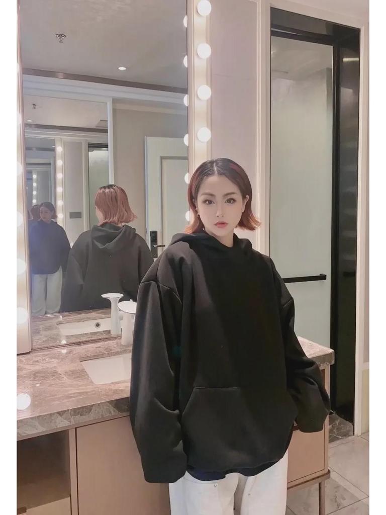 Винтажная американская серая мужская толстовка-пуловер с воротником-стойкой и капюшоном