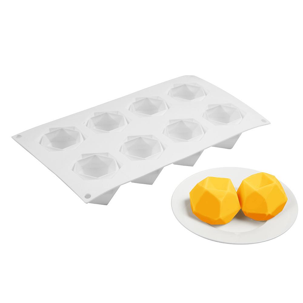 8 Recessed Gem Mousse Mould Multilateral Rubik's Cube Silicone Mould Chocolate Mould Baking Mould
