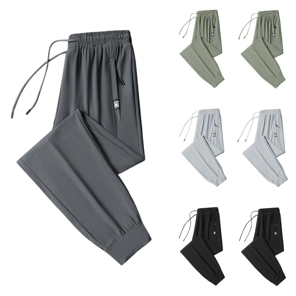 Women's Casual Pants High-waisted Belted Jogging Pants With Pockets