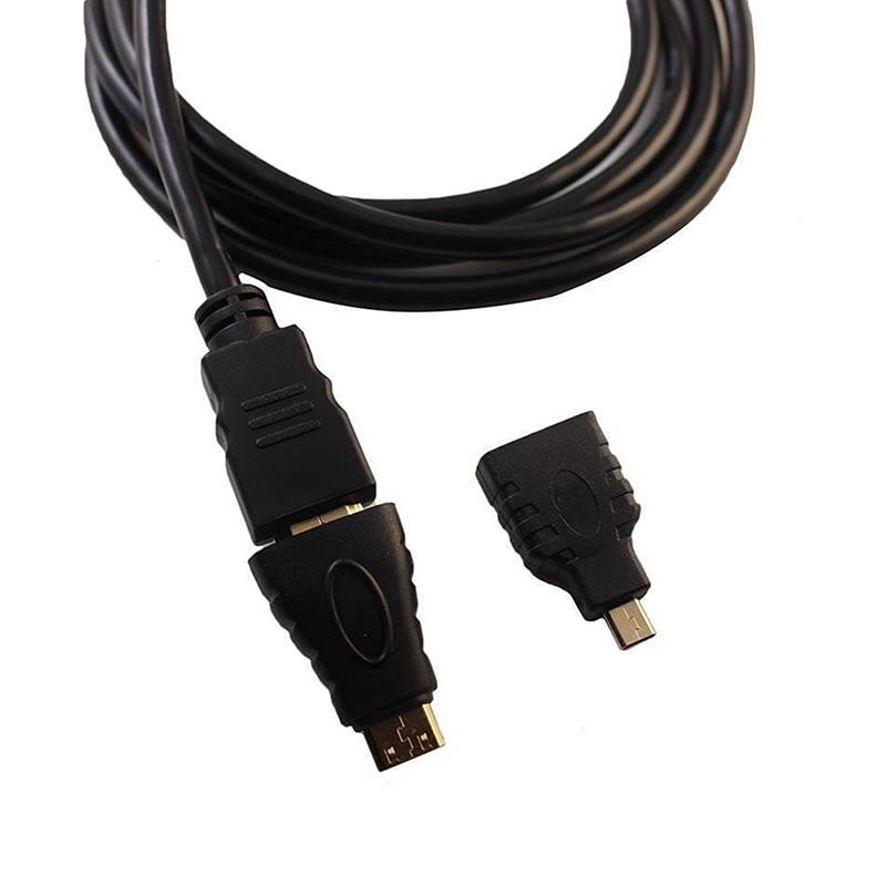 3in1 HDTV HDMi Cable with 2 Adapter Mini and Micro HD - 1.5M