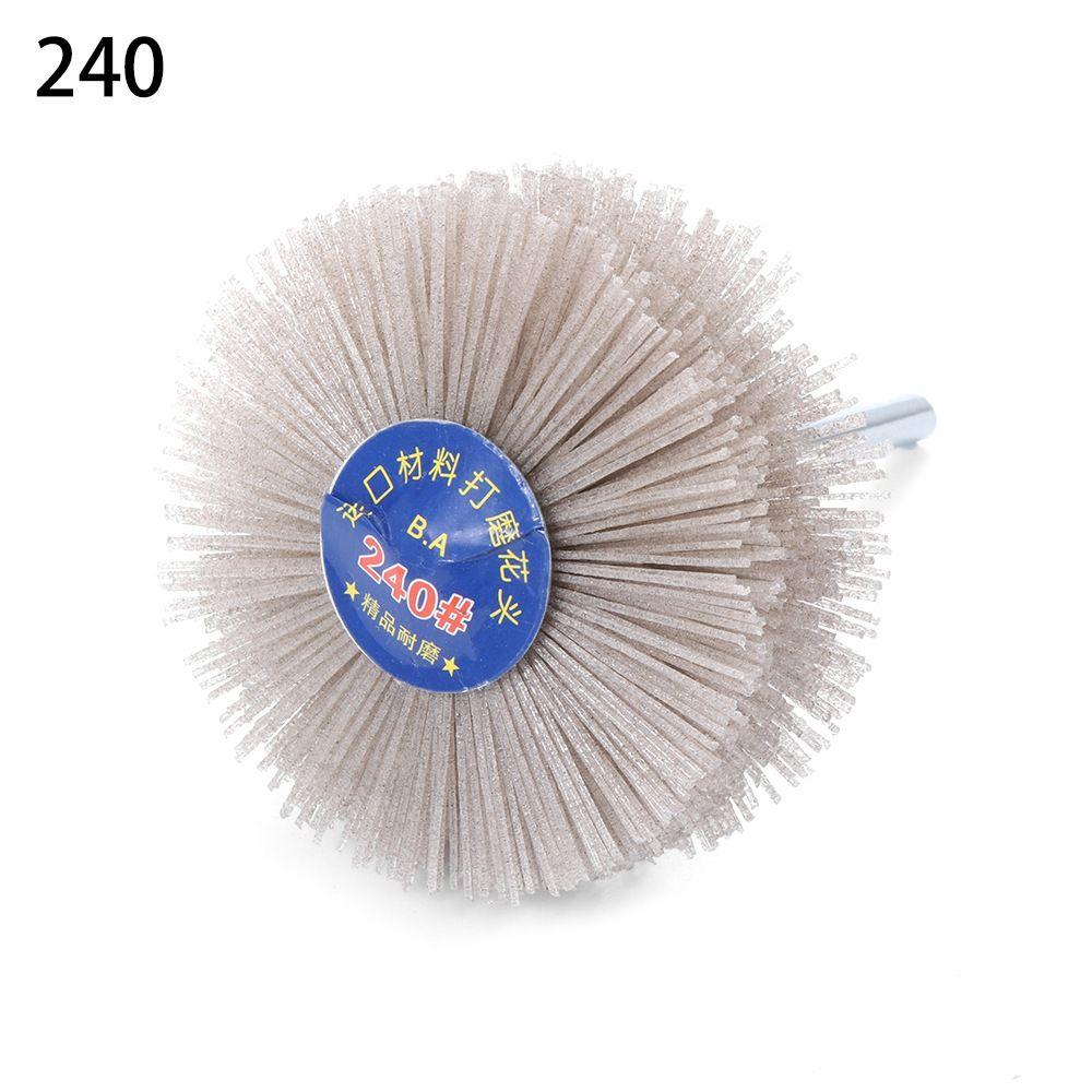 Woodwork Polishing Drill Deburring Grinder Nylon Wheel Brush Abrasive Wire Grinding Flower Head