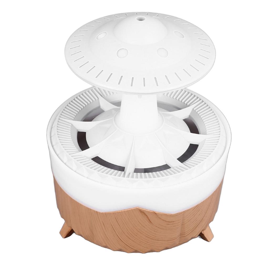 UFO Rain Cloud Humidifier Colorful Light Cute Wood Grain Water Drip Essential Oil Diffuser with