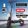 EU 2025 S5-11 38Ah 6000W 60V 38AH Max Speed 95km/h Oil Brake 11Inch Electric Scooter 100Km Range NFC Key Connectable Application