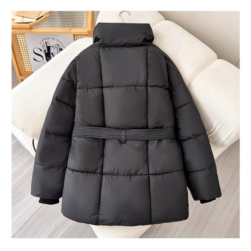 Women's Autumn and Winter Mid-length Puffer Jacket Loose and Thickened Waist To Show Thin Cotton Jacket