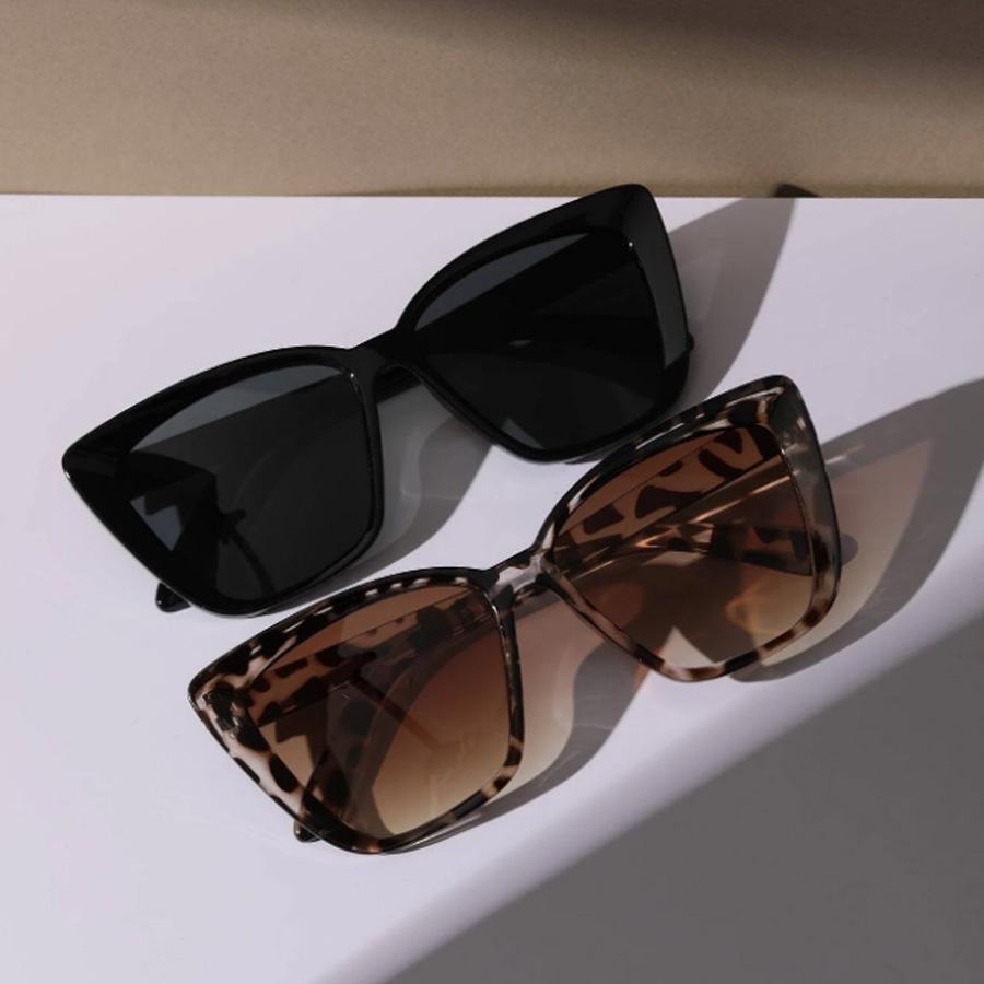 2PCS Cat Eye fashion Women Sunglasses Daily Holiday Beach Decorative Glasses