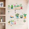 Симпатичный узор кактуса, самоклеящаяся наклейка на стену для гостиной, спальни, гардероба, крыльца, декора