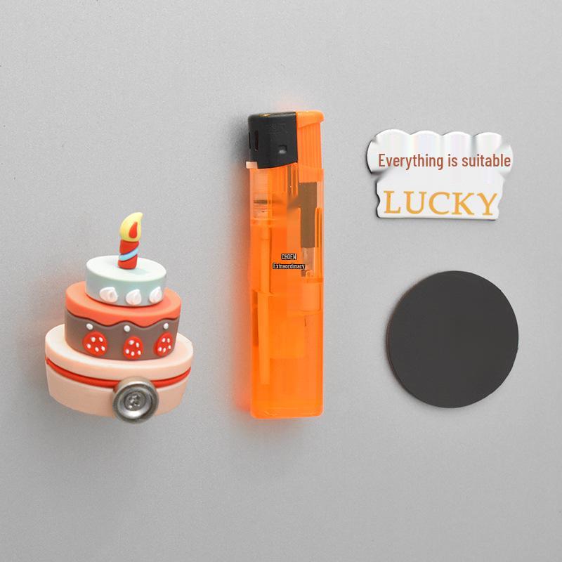 Cute 3D Animal Birthday Hat Refrigerator Magnet - Lion & Tiger