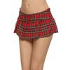 Женская мини юбка в клетку с низкой талией