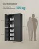 SONGMICS OMC016B01 Multi-Purpose Office Cabinet with 4 Doors and 5 Levels, 40 x 80 x 180 cm, 2 Locks, Adjustable Shelves, Steel Storage Cabinet
