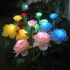 Outdoor Solar Garden Light Yard Decor Solar Flower Lamp Bigger Peony Flower Waterproof Solar Decorative Light for Garden Patio