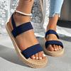 Women's Platform Sandals  Summer Comfortable Flat Heels Fabric Sandals Women Lightweight Casual Beach Sandalias De Mujer