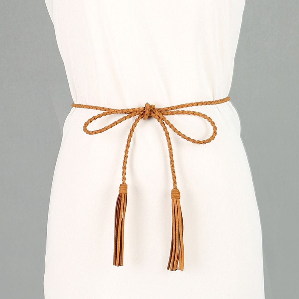 Trouser Decoration Simple Tassel Dress Waist Rope Woven Waist Belts Velvet Women Braided Belts