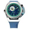 Mazzucato Часы мужские Scuba Blue Green Reversible Double Dial Automatic SUB03-BL3255 100M
