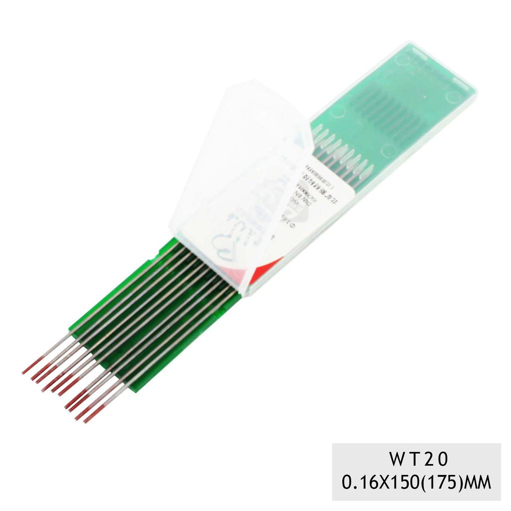 Сварочные вольфрамовые электроды Принадлежности для горелок TIG, упаковка из 10 шт. (Красный – 2% торированного вольфрама (WT20), 1/16 дюйма, 040 дюйма)