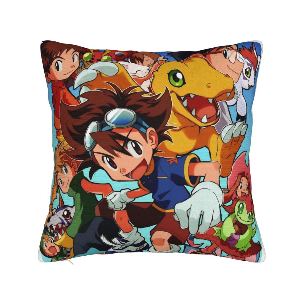 Digimons Cartoon Square Pillow Case Cushion Covers Fashion Polyester Decor Pillowcase For Home 40X40Cm