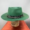 Wool Fedoras Panama Hat Exotic Distressed Homburg for Women Men Photo Props Western for Stage Live Show Headwear
