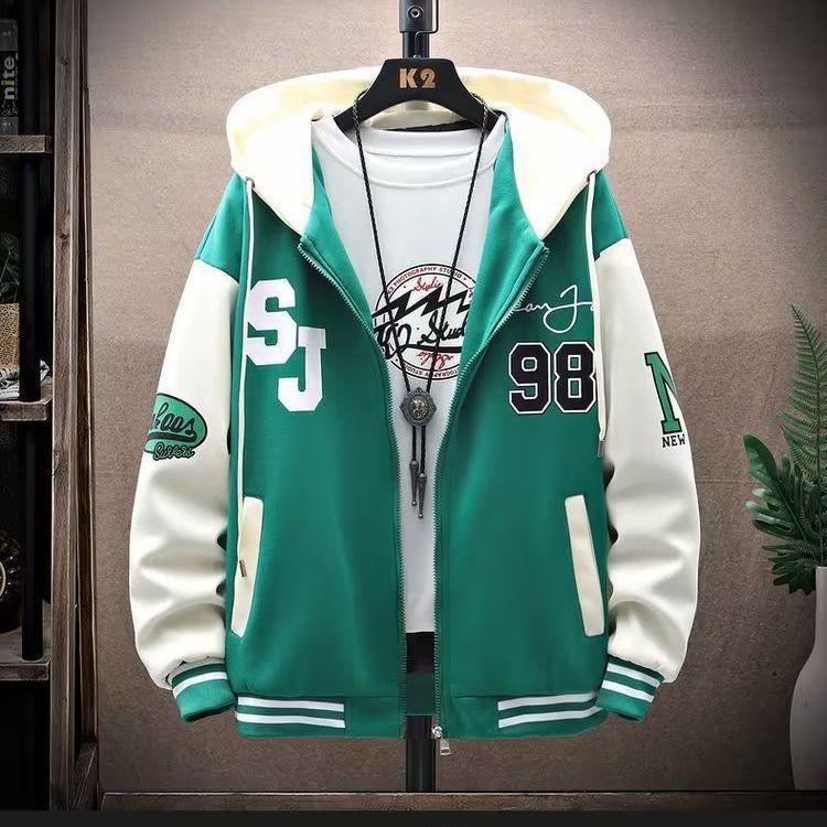 Spring Autumn Men's Jackets Korean Fashion Streetwear Hooded Coats Men Casual Trend Men Clothing Baseball Jackets Men