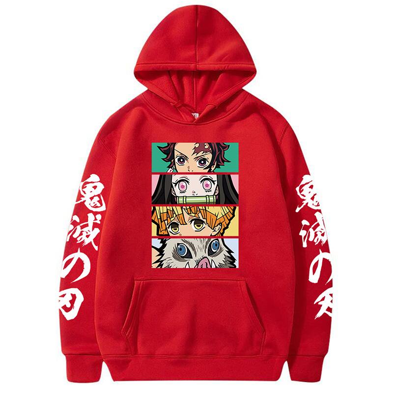 Аниме Demon Slayer Kamado Tanjirou Nezuko Eyes толстовки Kimetsu No Yaiba Agatsuma Zenitsu Hashibira Inosuke толстовки унисекс