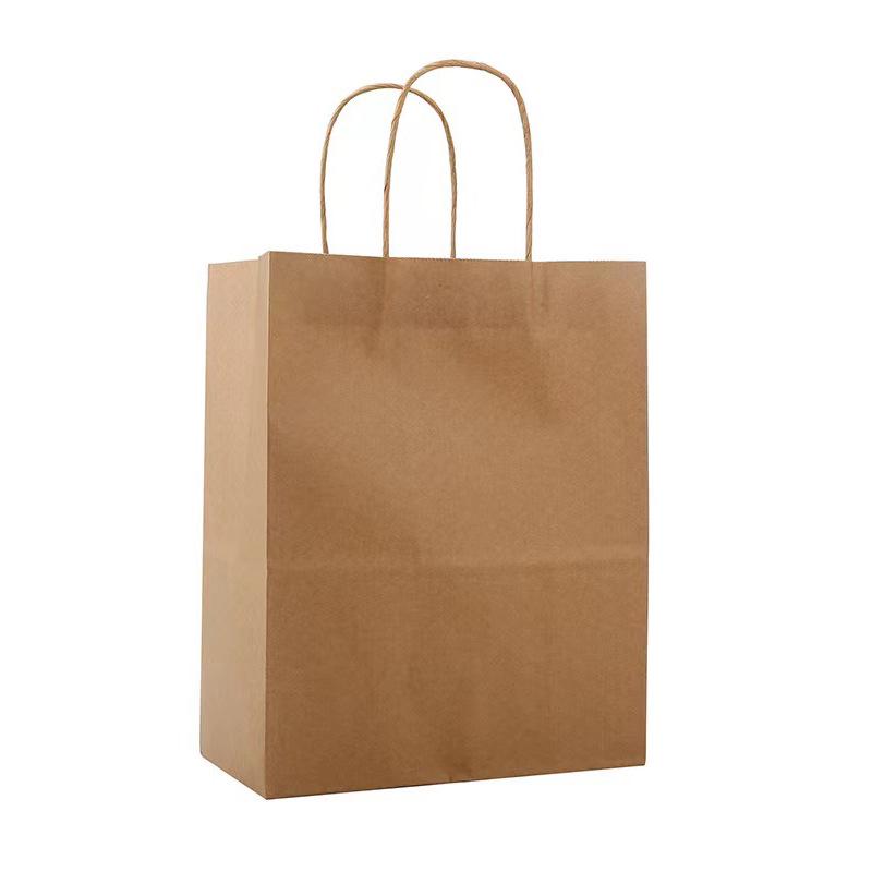 Custom Kraft Paper Tote Bag with Logo for Packaging and Storage
