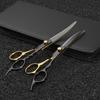 6.5 Inch Pet  Grooming Scissors Kit  Cat Hair Thinning Shear Pet Scissors Set Blackgold  Dog Scissors
