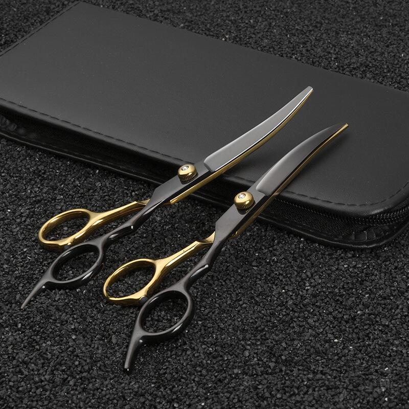 6.5 Inch Pet Grooming Scissors Kit Cat Hair Thinning Shear Pet Scissors Set Blackgold Dog Scissors