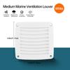 Universal Square Air Vent for Marine Boat & RV, White/Black Louvered Ventilation Grille, Durable Plastic Cover