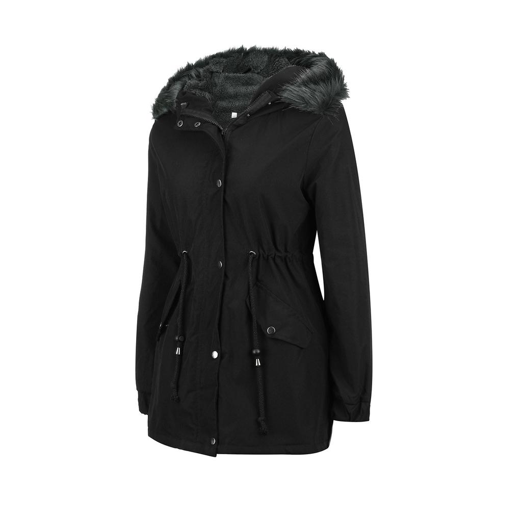 Ladies   Coat Womens Winter Warm Thick Long Jacket Hooded Overcoat