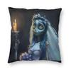 Тим Бёртон Труп невесты Наволочка Чехол на диван Украшение Хэллоуин Ужасы Страшный фильм Квадратная наволочка Домашнее украшение