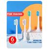 6PCS Replacement Brush Heads For XIAOMI MIJIA T300/T500/T700 Sonic Electric Tooth Vacuum Package Nozzles