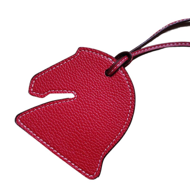 New Trendy Leather Cute Creative Personalized Horse Head Keychain Ladies Backpack Pendant Bag Charm Accessories