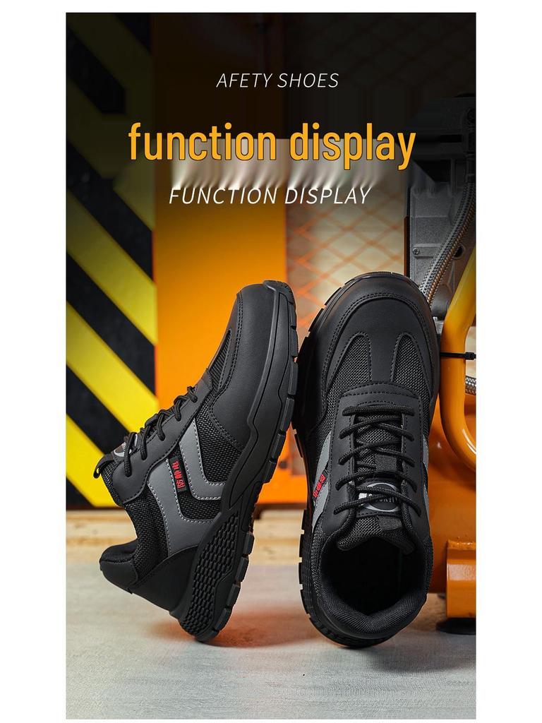 Антистатичная, пыленепроницаемая защитная обувь со стальным подноском - Нескользящая, ударопрочная, устойчивая к проколам рабочая обувь