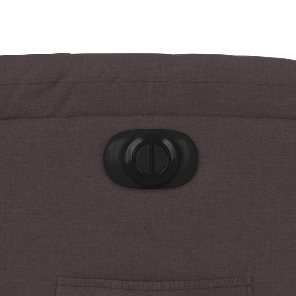 Electric Recliner Dark Brown Fabric
