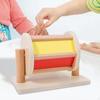 Rotating Drum Early Educational Toy Roller Development Wooden Rolling Textile Sensory