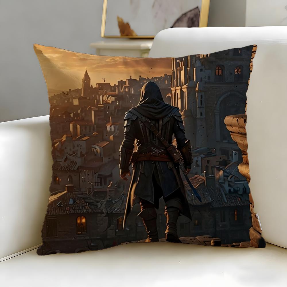 Классическая игра Assassin's Creed Наволочка Мягкая и Легко стирающаяся – Универсальная для Дивана, Кровати, Путешествий и Офиса