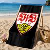 Vfb Fc Crest Printed Microfiber Beach Towel, Soft And Absorbent, Quick-Dry, Ideal for Summer Travel, Beach Essential, Swimming Pool