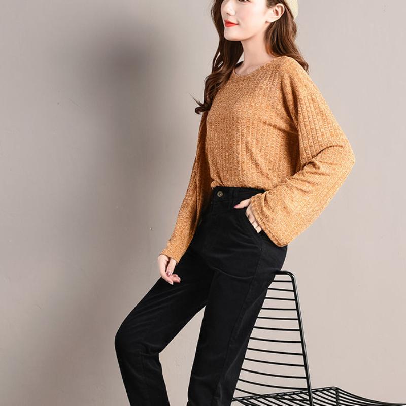 Осень-зима, новые вельветовые брюки для отдыха, теплые тонкие винтажные брюки с высокой талией, женские брюки, вельветовые толстые бархатные брюки, женские брюки-карандаш