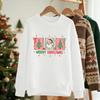Merry Christmas Santa Claus Trees Prints Sweatshirt Women Winter Warm Hoodie Crewneck Loose Pullover Casual Soft Clothes
