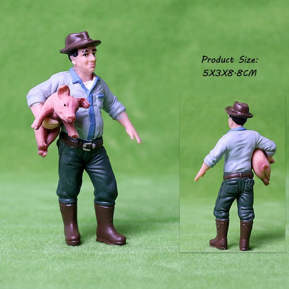 17 шт. Ассортимент Симуляция Фермерские люди Модель Фигурки Действия ПВХ Кукла Фигурки Фермерского Персонала Игровые Наборы Обучающие Игрушки для детей