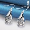 925 Sterling Silver Grimace Ear Piercing Earrings Fashionable Wedding Jewelry