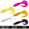 Silicone Ribbed Curly Tail Soft Bait – 15 Piece Bag