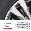 Боковая наклейка на колесо автомобиля для qaz22 Логотип Quattro A3 A4 A5 A6 A7 A8 S3 S4 S5 S6 S7 S8 RS3 RS4 RS5 RS6 Спортивный значок Эмблема Аксессуары