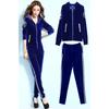 Women's Spring and Fall Casual Sports Suit Hooded Jacket + Pants Two-piece Set