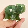 Lucky Elephant Green Aventurine Jade Ston Fortune Feng Shui Statue Figurine Ornament Chakra Healing Stones Statue Craft