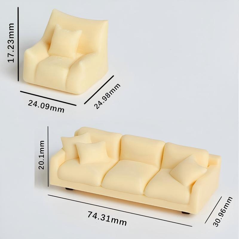 Miniature Simulation Sofa for Dollhouse Living Room 1 12 Scale Furniture Model Ornament for Kids DIY Decor Gifts