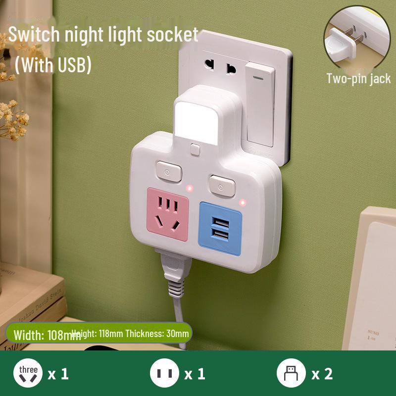 Pure Copper Multi-Function USB Power Strip with Wireless Plug Board