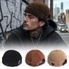Adjustable Brimless Cap Adjustable Back Strap Retro Docker Hat Beanie Hat  Daily Casual Wear