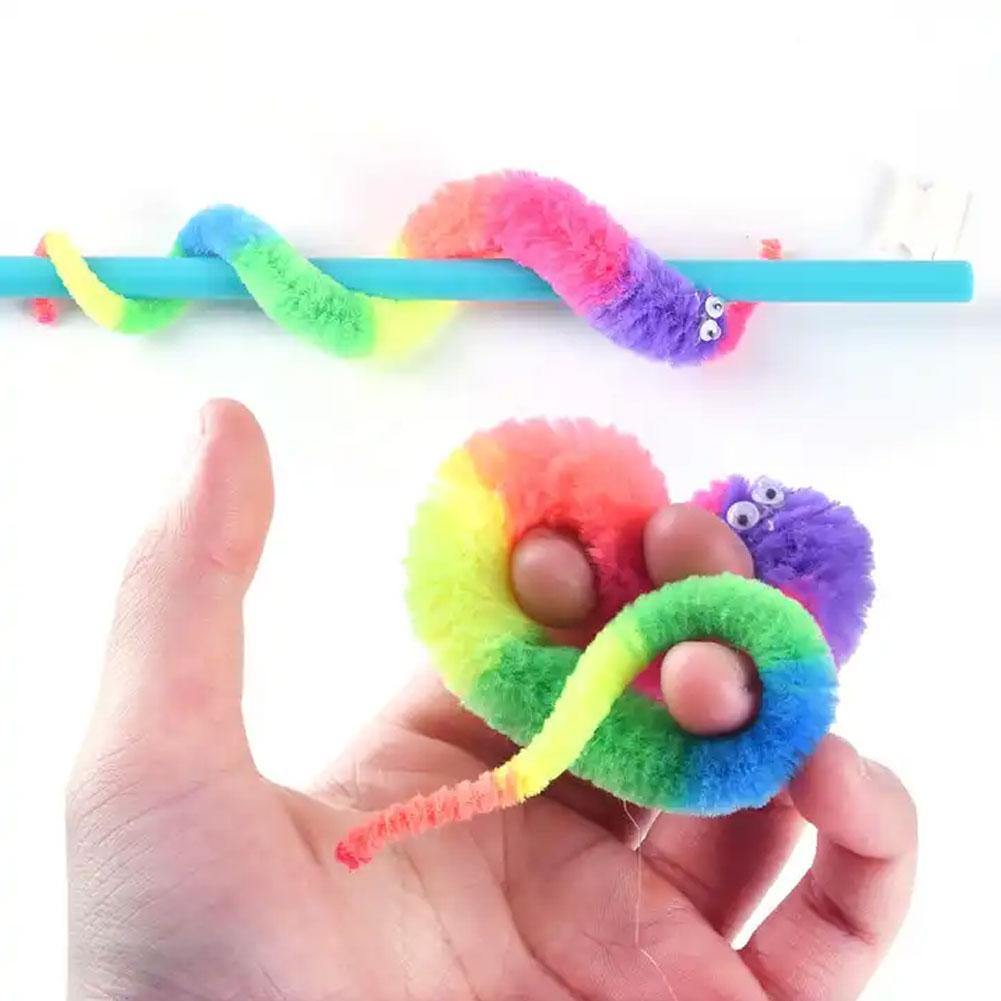 1/3/5Pcs New Funny Props Twisty Magic Worm Trick Toy For Kids Caterpillars On A Invisible String Children Party Game Favor Gift